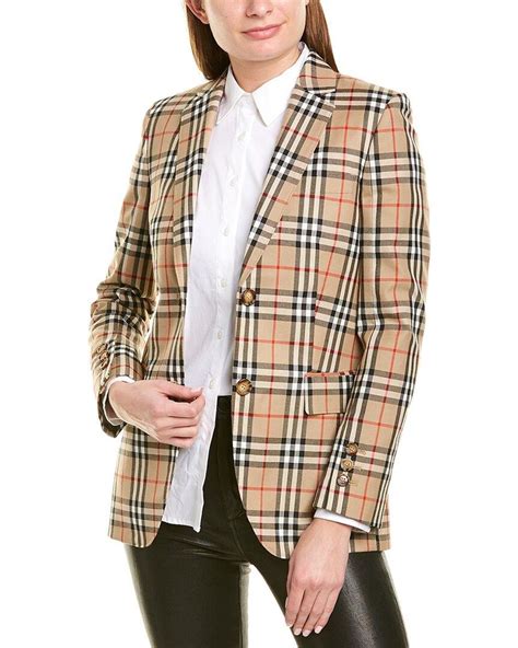 burberry blazer femme|burberry check blazer.